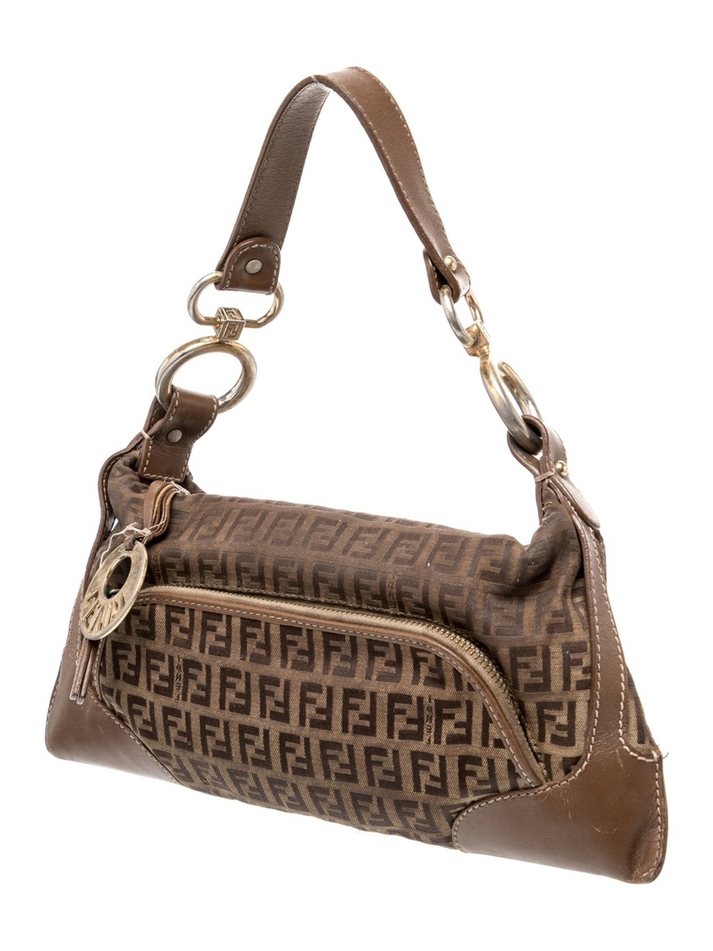 Fendi Brown Monogram Zucchino FF Chef Vintage